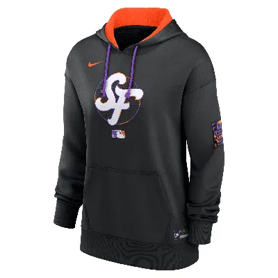 Nike Women's San Francisco Giants Authentic Collection City Connect  Therma Mlb Pullover Hoodie In Black