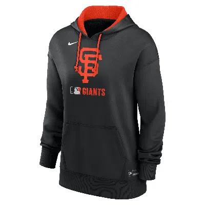 Nike Women's San Francisco Giants Authentic Collection  Therma Mlb Pullover Hoodie In Black