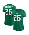 Nike Women's Saquon Barkley Kelly Green Philadelphia Eagles Player Name Number T-shirt In Kelly Green