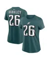 Nike Women's Saquon Barkley Midnight Green Philadelphia Eagles Player Name Number T-shirt In Green