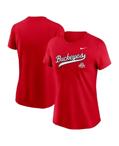 Nike Women's Scarlet Ohio State Buckeyes Local Script T-shirt