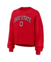 Nike Scarlet Ohio State Buckeyes Oversized Phoenix Arch Pullover Sweatshirt In Red
