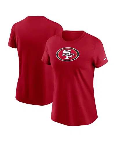 NIKE WOMEN'S SCARLET SAN FRANCISCO 49ERS PRIMARY LOGO T-SHIRT