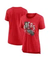 Nike Women's Scarlet San Francisco 49ers Vintage Graphic Tri-blend Scoop Neck T-shirt In Scarlet