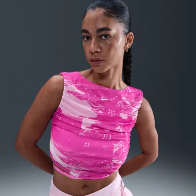 Nike Women's Serena Williams Design Crew Crop Tank Top In Pink