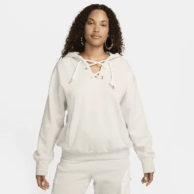 Nike Women's Serena Williams Design Crew Fleece Pullover Hoodie In Grey