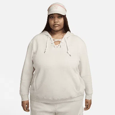 Nike Women's Serena Williams Design Crew Fleece Pullover Hoodie (plus Size) In Grey