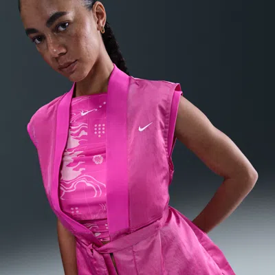 Nike Women's Serena Williams Design Crew Wrap Top In Pink