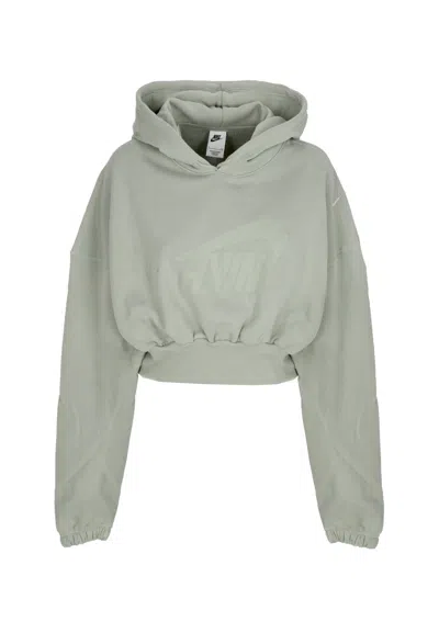 Nike Women's Short Hoodie W Sportswear Oversized Fleece Dance Crop Hoodie Jade Horizon/jade Horizon