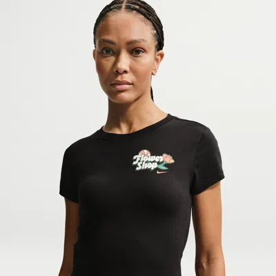 Nike Women's Short-sleeve Graphic Basketball T-shirt In Black
