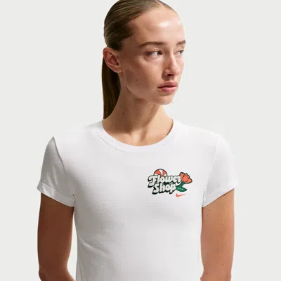 Nike Women's Short-sleeve Graphic Basketball T-shirt In White