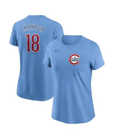 Nike Women's Shota Imanaga Baby Blue Chicago Cubs Fuse Name Number T-shirt In Light Blue