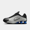 Nike Woman Sneakers Silver Size 7.5 Synthetisches Material In Black/racer Blue/metallic Silver