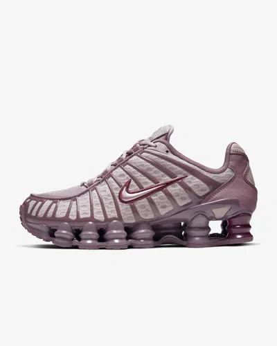 Pre-owned Nike Women's Shox Tl Shoes - Pumice/ Night Maroon (ar3566-200) In Red