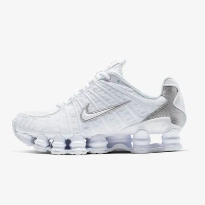 Pre-owned Nike Women's Shox Tl White Max Orange Shoes Sneakers (ar3566-100)