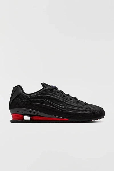NIKE WOMEN'S SHOX Z SNEAKER IN BLACK/BLACK/UNIVERSITY RED, WOMEN'S AT URBAN OUTFITTERS