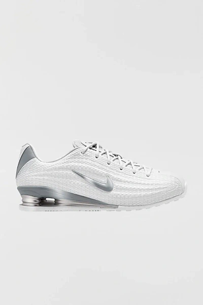 Nike Women's Shox Z Sneaker In White/metallic Silver, Women's At Urban Outfitters