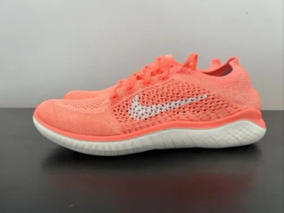 Pre-owned Nike Women's Size 11  Free Rn 2018 Flyknit Shoes Crimson Pulse 942839-801 In Red