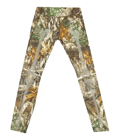 Pre-owned Nike Women's Skeleton Tights In Camo