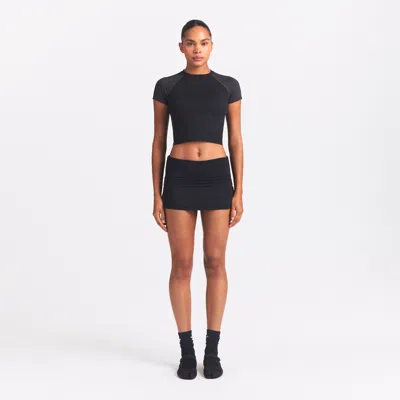Nike Women's Skims Airy Fold-over Waistband Skort In Black