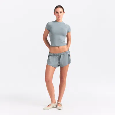 Nike Women's Skims Airy Mini Shorts In Blue