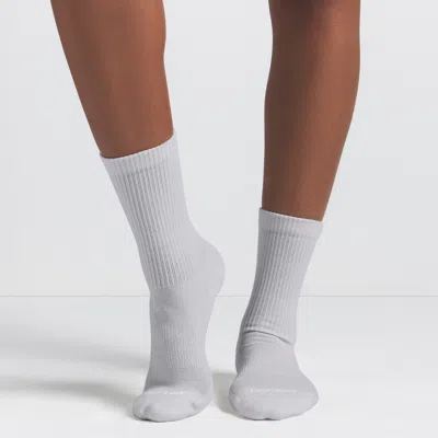 Nike Women's Skims Dri-fit Crew Socks (3 Pairs) In Gray