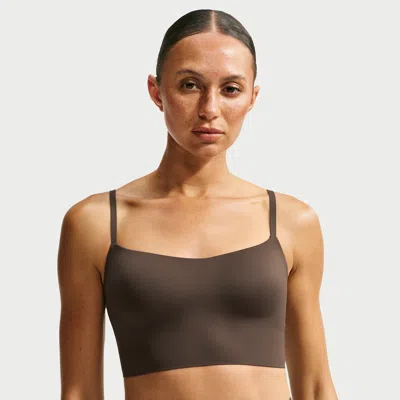 Nike Women's Skims Matte Cami Longline Bra In Brown