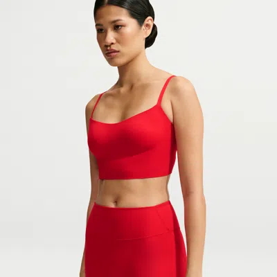 Nike Women's Skims Matte Cami Longline Bra In Red