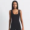 Nike Women's Skims Matte Double-strap Scoop Tank Top In Black