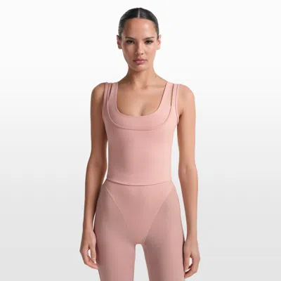 Nike Women's Skims Matte Double-strap Scoop Tank Top In Pink