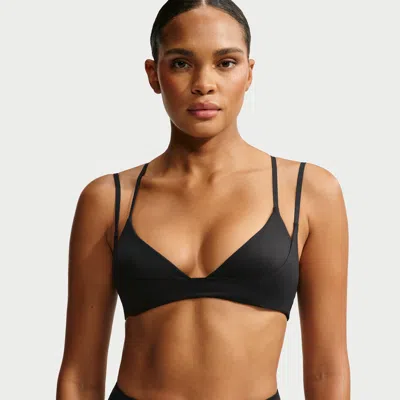 Nike Women's Skims Matte Double-strap Triangle Bra In Black