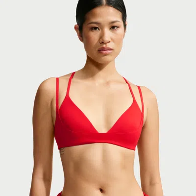 Nike Women's Skims Matte Double-strap Triangle Bra In Red