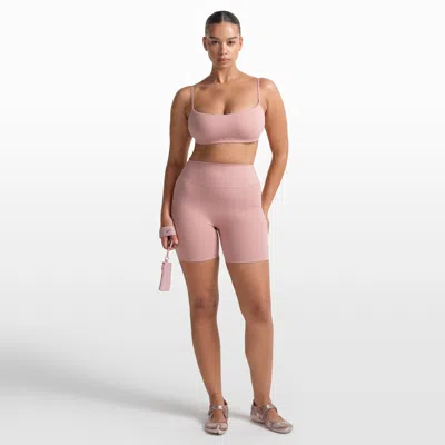 Nike Women's Skims Matte High-waisted 5" Biker Shorts In Pink