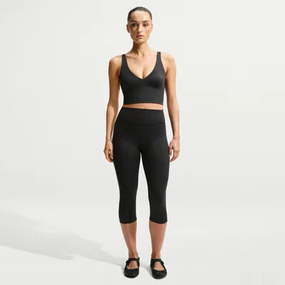 Nike Women's Skims Matte High-waisted Cropped 17" Leggings In Black