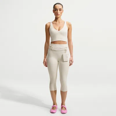 Nike Women's Skims Matte High-waisted Cropped 17" Leggings In White