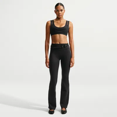 Nike Women's Skims Matte High-waisted Slim Flared Leggings In Black