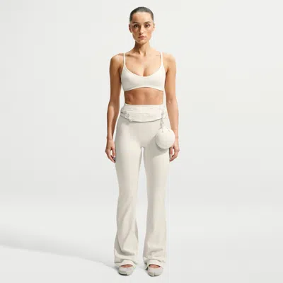 Nike Women's Skims Matte High-waisted Slim Flared Leggings In White