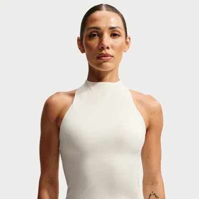 Nike Women's Skims Matte Mock-neck Racerback Tank Top In Yellow