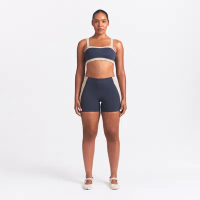 Nike Women's Skims Matte Shine Mix 5" Shorts In Blue
