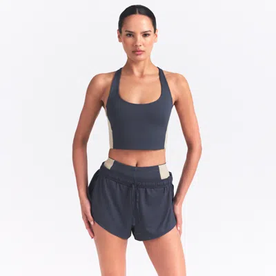 Nike Women's Skims Matte Shine Mix T-back Bra In Blue