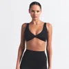 Nike Women's Skims Matte Twist-front Bra In Black