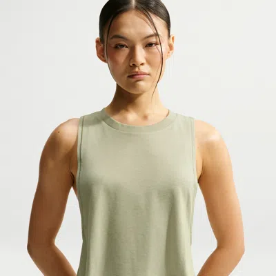 Nike Women's Skims Performance Cotton Blend Cropped Tank Top In Green