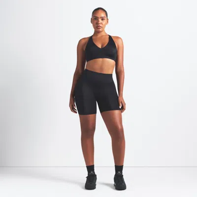 Nike Women's Skims Satin Shine High-waisted 5" Biker Shorts In Black