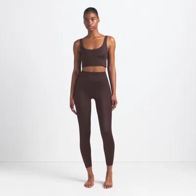 Nike Women's Skims Satin Shine High-waisted Bonded 26" Leggings In Brown