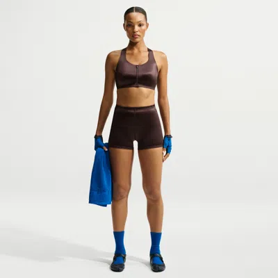 Nike Women's Skims Satin Shine Mid-rise 2" Boyshorts With Drawcord In Multi