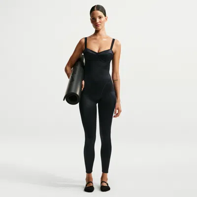 Nike Women's Skims Satin Shine Picot Bodysuit In Multi