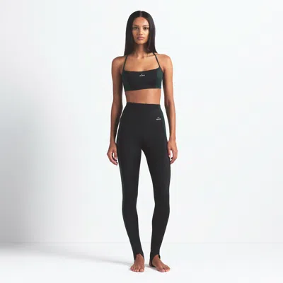 Nike Women's Skims Shine High-waisted 26" Stirrup Leggings With Drawcord In Black