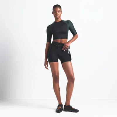 Nike Women's Skims Shine High-waisted 5" Biker Shorts In Black