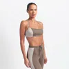 Nike Women's Skims Shine Micro-scoop Bra In Brown