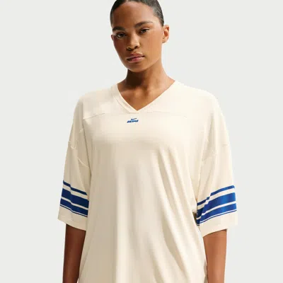 Nike Women's Skims Stretch Knit Oversized V-neck Top In Neutral